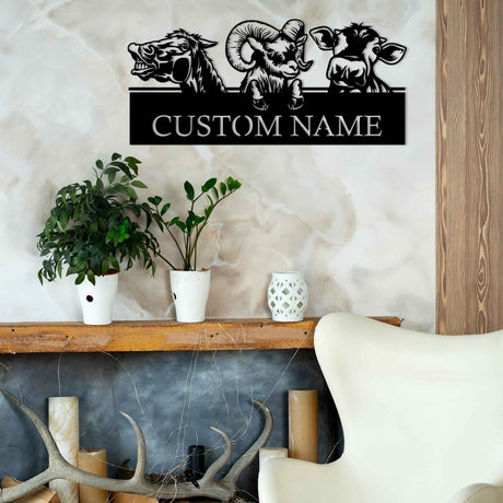 Farmhouse Metal Wall Art - BrossHome Metal Wall Art