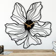 FLOWER SHAPED METAL WALL CLOCK - BrossHome Metal Wall Art