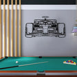 Formula 1 Silhouette Metal Wall Decor - BrossHome Metal Wall Art
