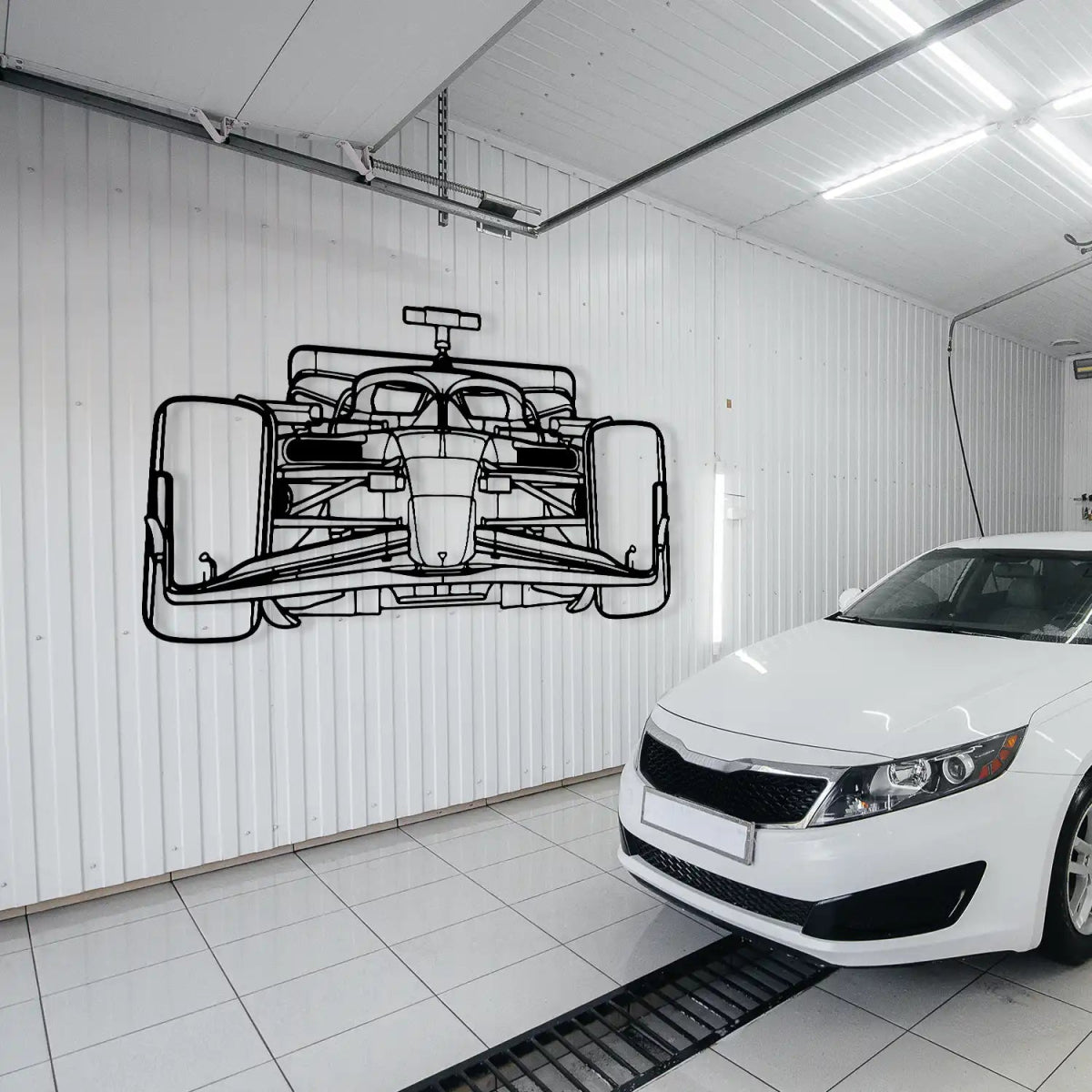 Formula 1 Silhouette Metal Wall Decor - BrossHome Metal Wall Art