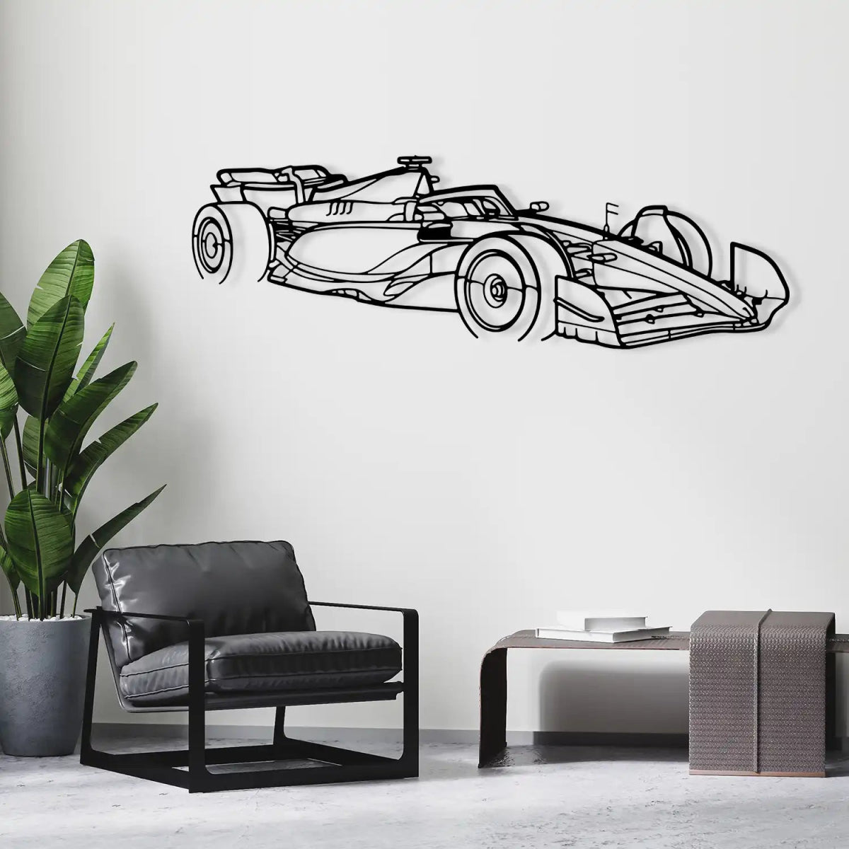 Formula 1 Speedster Metal Silhouette - BrossHome Metal Wall Art