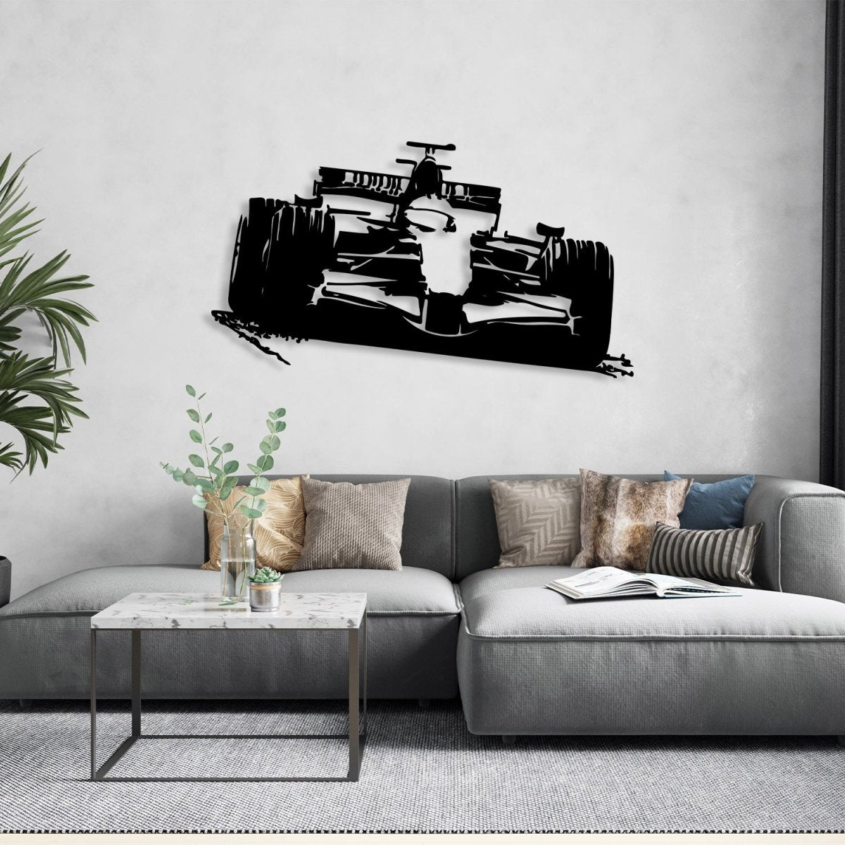 Formula 1 Sports Car Metal Wall Art - BrossHome Metal Wall Art