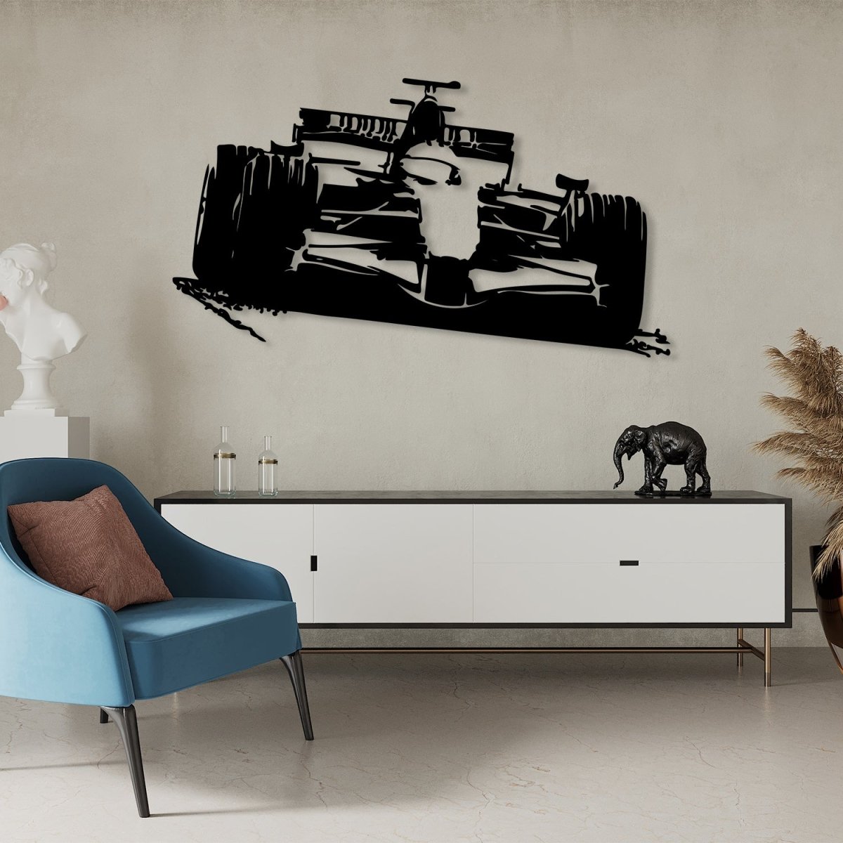 Formula 1 Sports Car Metal Wall Art - BrossHome Metal Wall Art