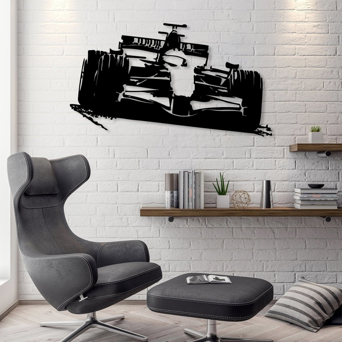 Formula 1 Sports Car Metal Wall Art - BrossHome Metal Wall Art