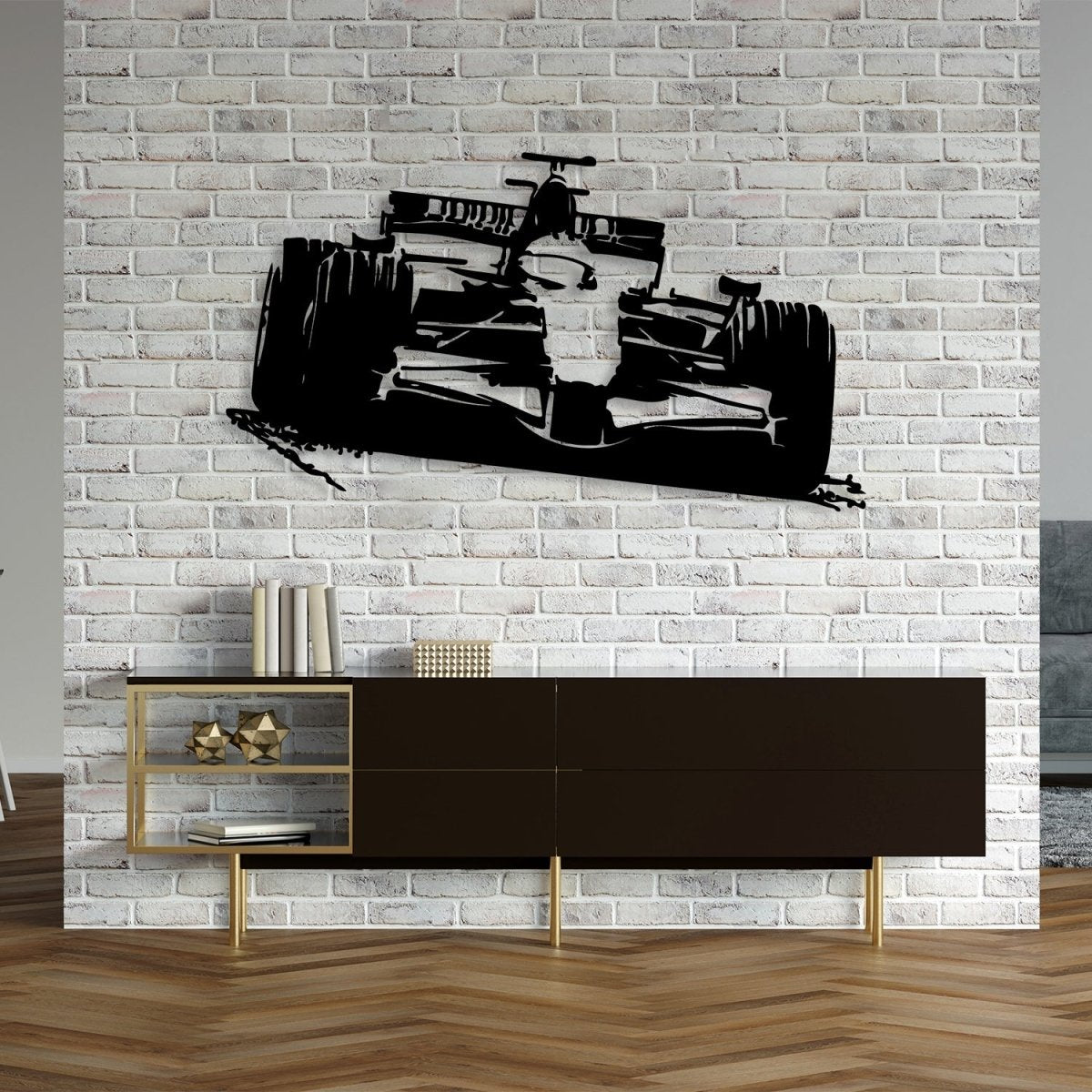 Formula 1 Sports Car Metal Wall Art - BrossHome Metal Wall Art