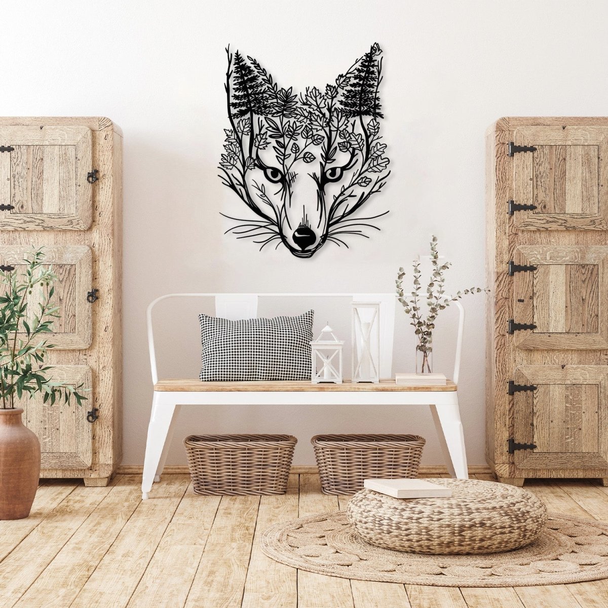 Fox Metal Wall Art - BrossHome Metal Wall Art