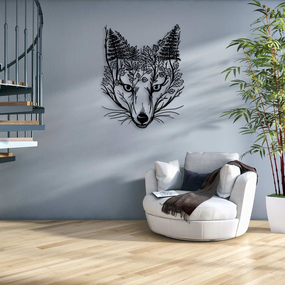 Fox Metal Wall Art - BrossHome Metal Wall Art