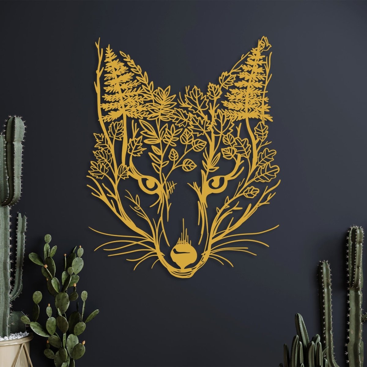 Fox Metal Wall Art - BrossHome Metal Wall Art