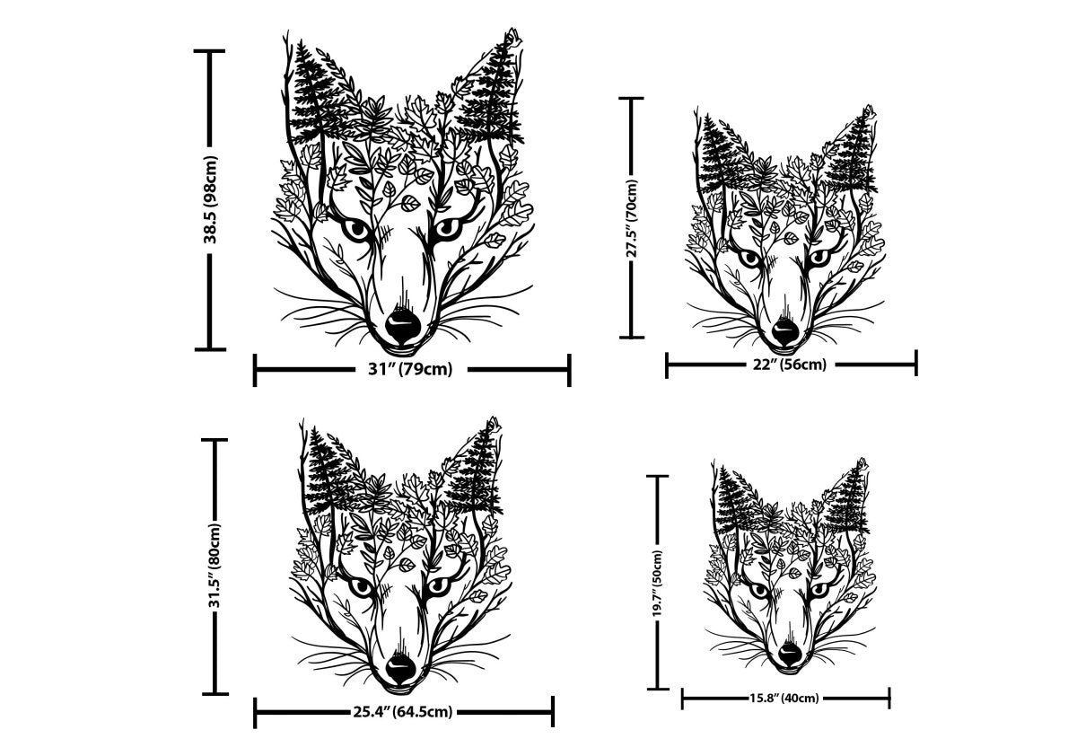 Fox Metal Wall Art - BrossHome Metal Wall Art
