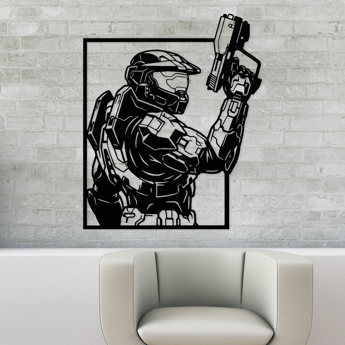 Futuristic Soldier Metal Wall Art - BrossHome Metal Wall Art
