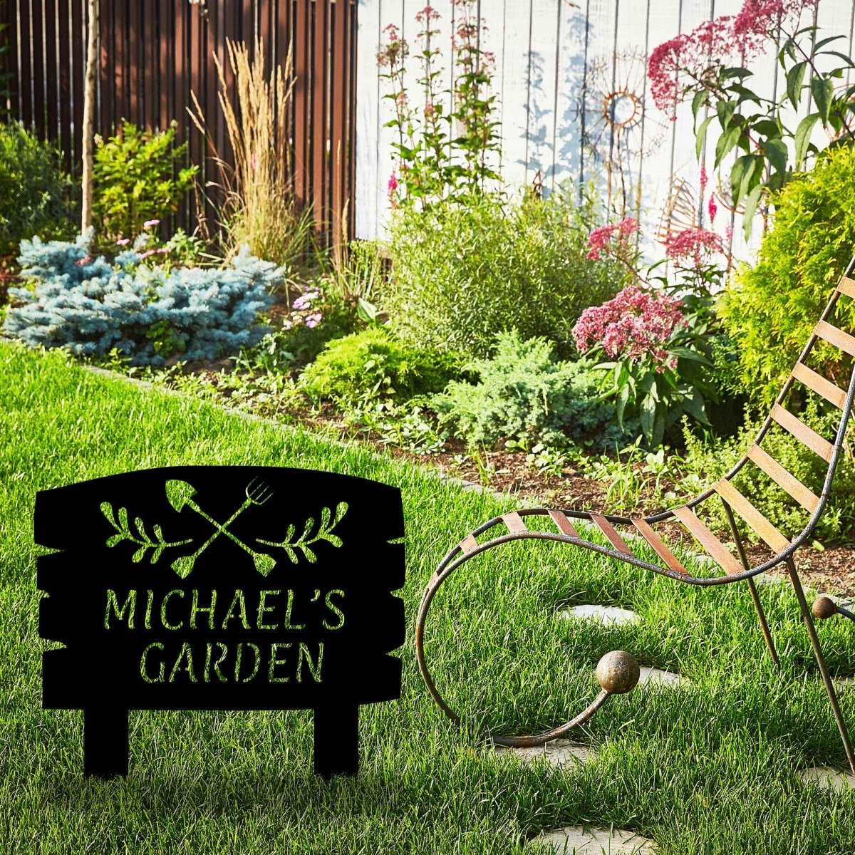 Garden Tools Custom Stake Metal Garden Sign - BrossHome Metal Wall Art