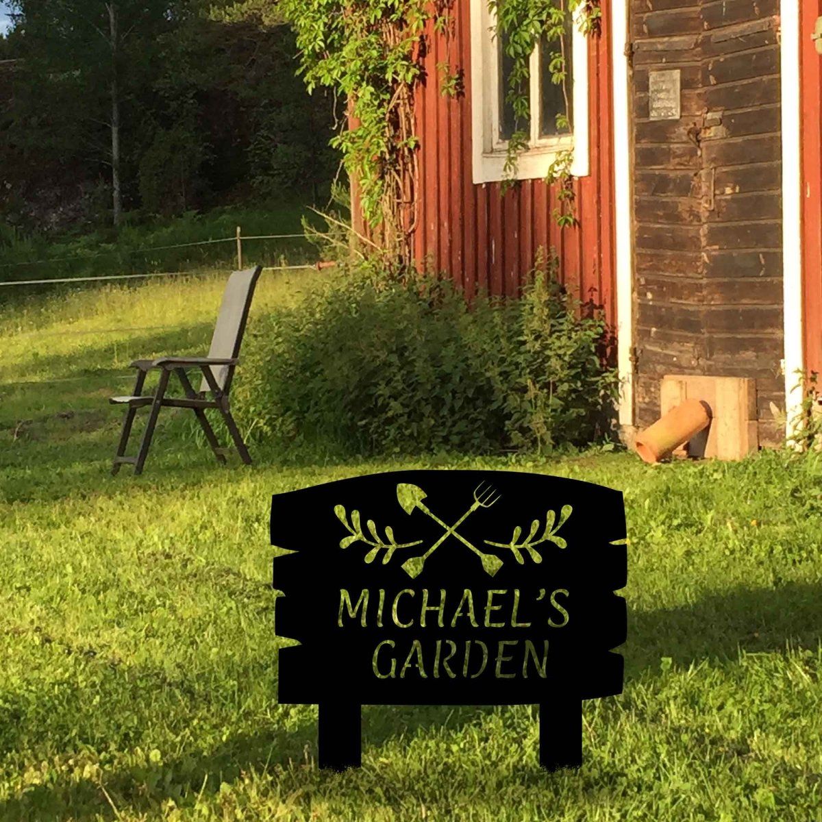 Garden Tools Custom Stake Metal Garden Sign - BrossHome Metal Wall Art