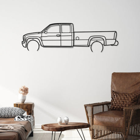 GMC Sierra Truck Silhouette Metal Wall Art - BrossHome Metal Wall Art