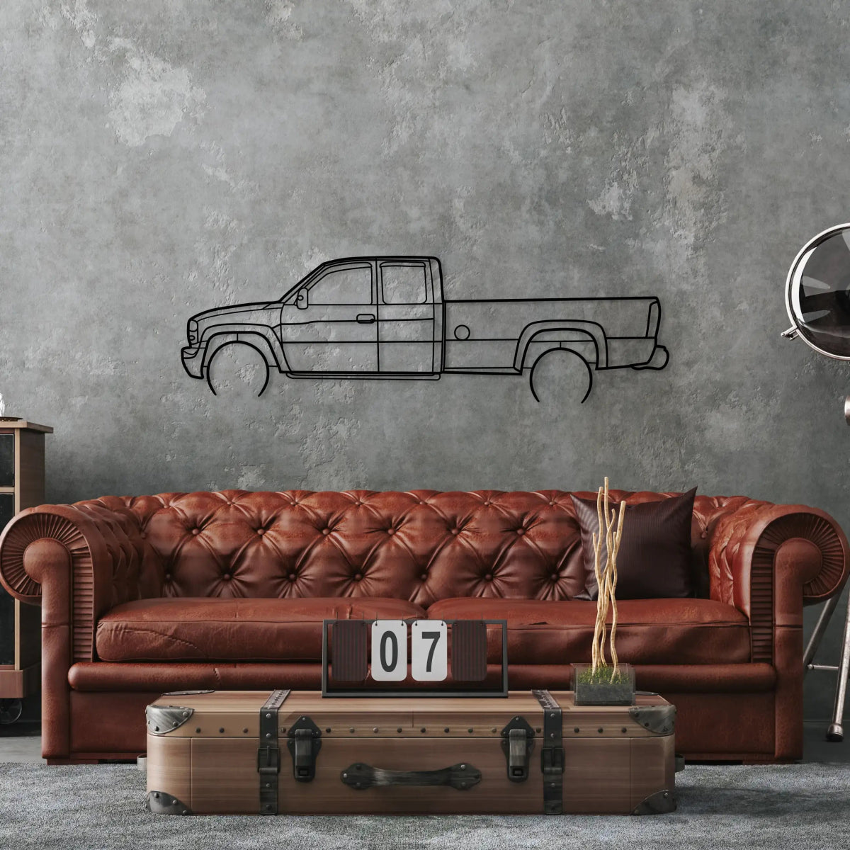 GMC Sierra Truck Silhouette Metal Wall Art - BrossHome Metal Wall Art