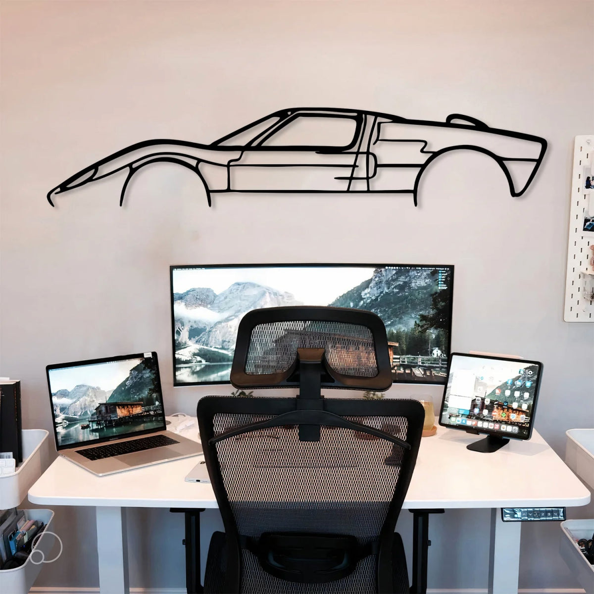 GT40 Car Silhouette Metal Wall Art - BrossHome Metal Wall Art