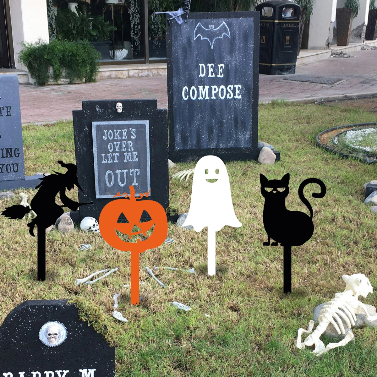 Halloween Garden Stake Set - BrossHome Metal Wall Art