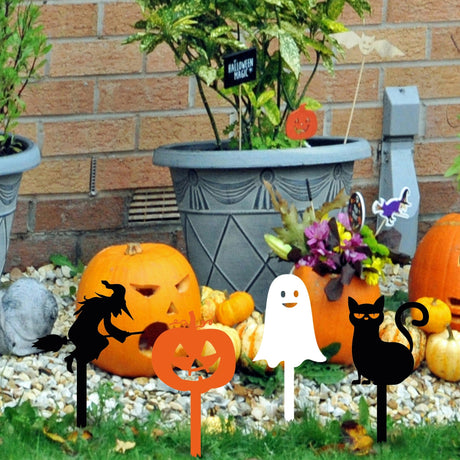 Halloween Garden Stake Set - BrossHome Metal Wall Art