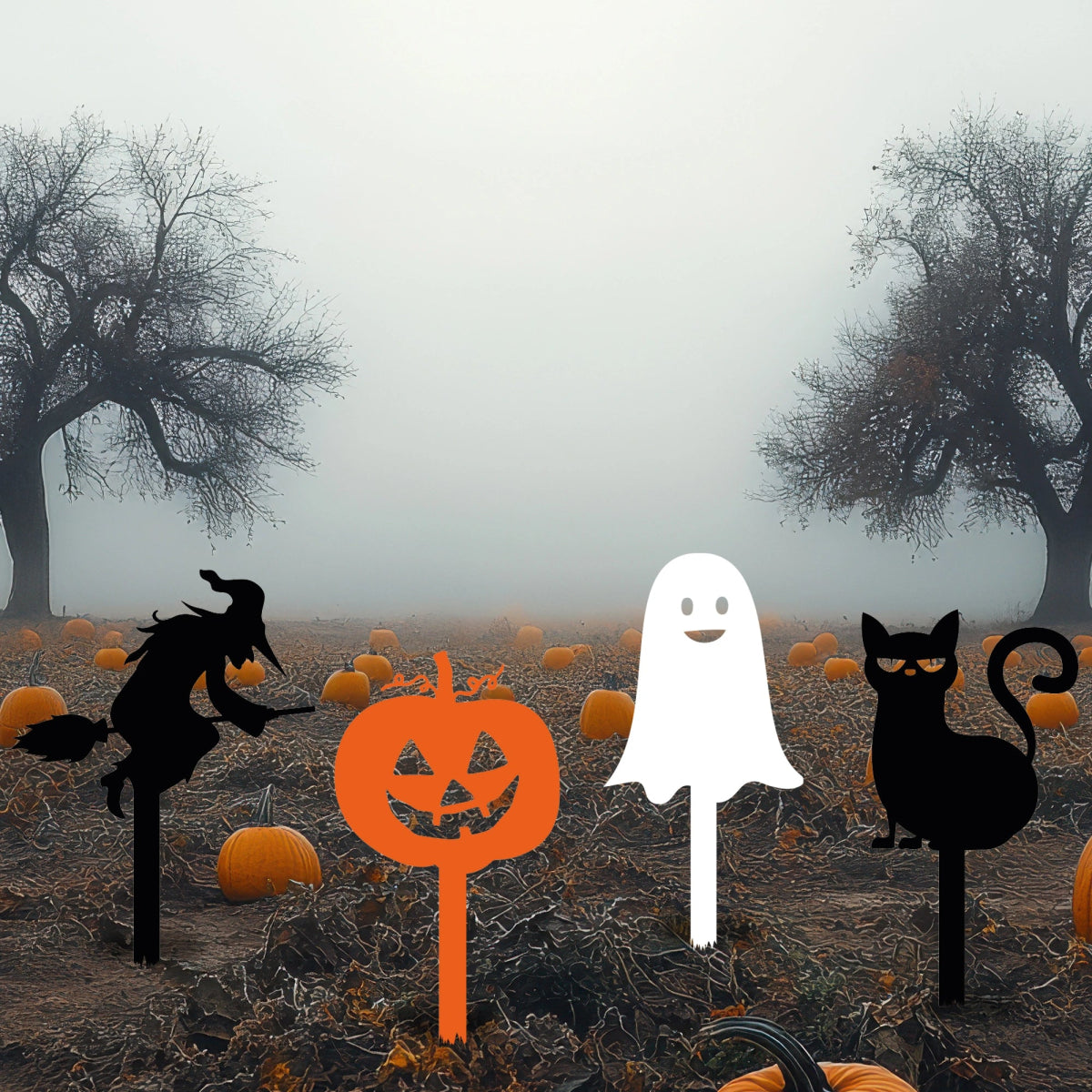 Halloween Garden Stake Set - BrossHome Metal Wall Art