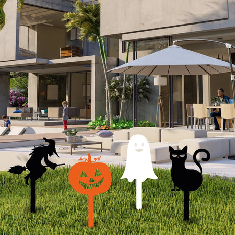 Halloween Garden Stake Set - BrossHome Metal Wall Art