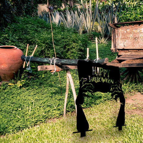 Happy Halloween Metal Garden Sign - BrossHome Metal Wall Art