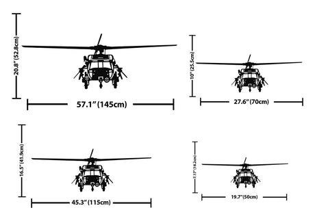 Helicopter Metal Wall Art - BrossHome Metal Wall Art
