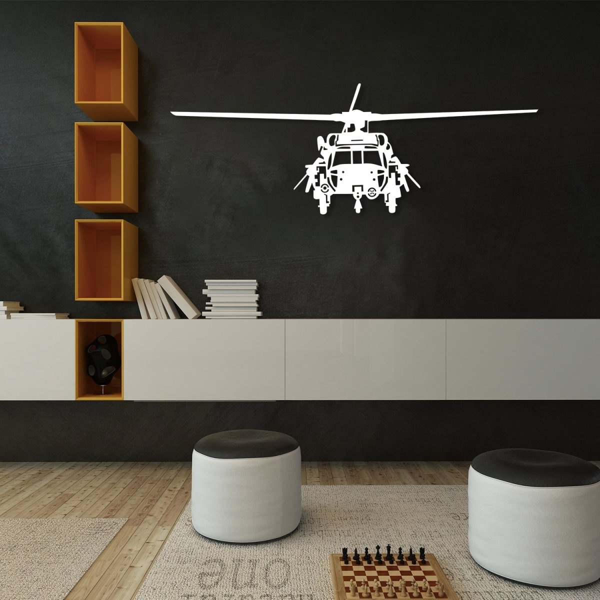 Helicopter Metal Wall Art - BrossHome Metal Wall Art