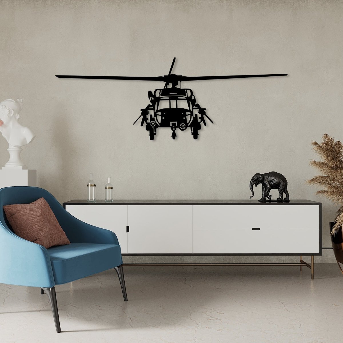 Helicopter Metal Wall Art - BrossHome Metal Wall Art