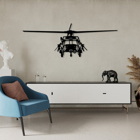 Helicopter Metal Wall Art - BrossHome Metal Wall Art