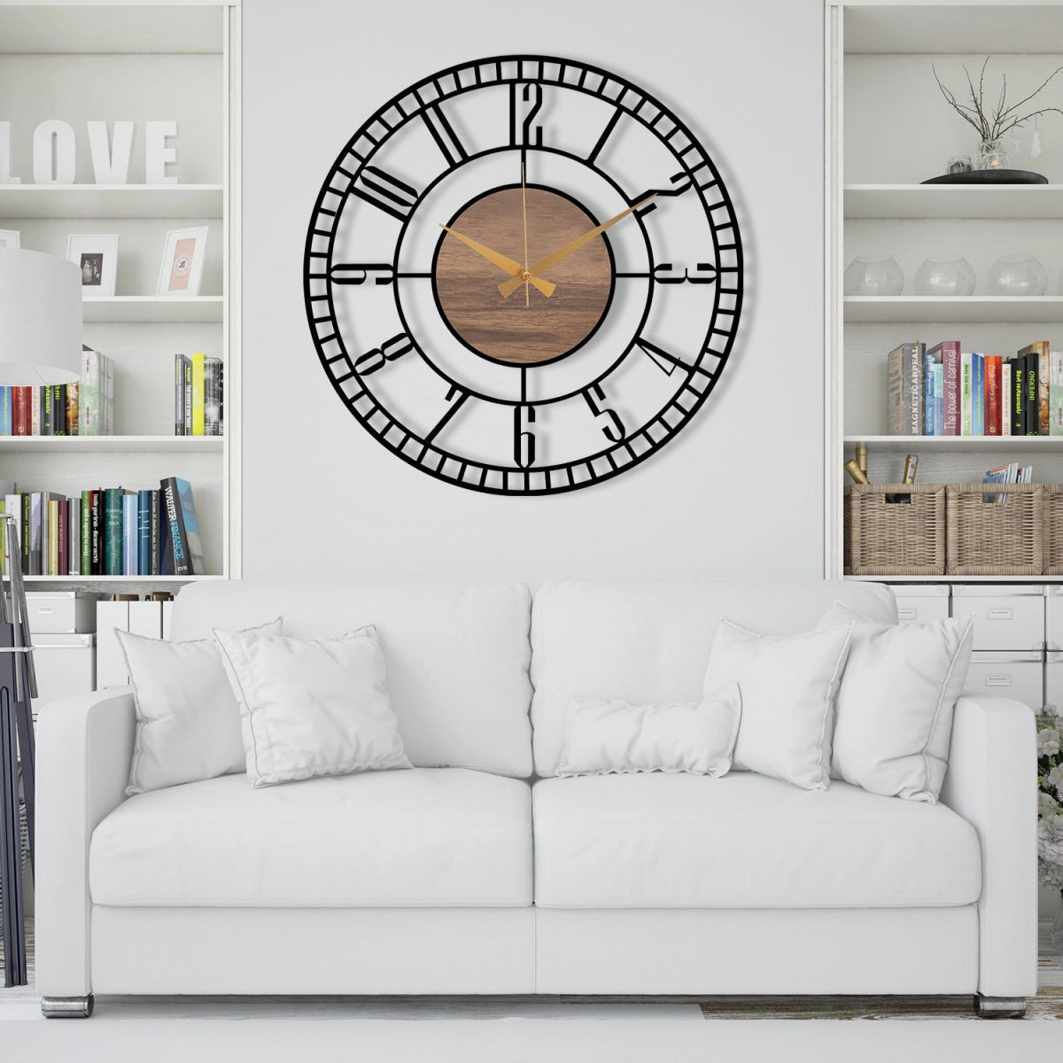 HOLLOW DECORATIVE METAL WALL CLOCK - BrossHome Metal Wall Art