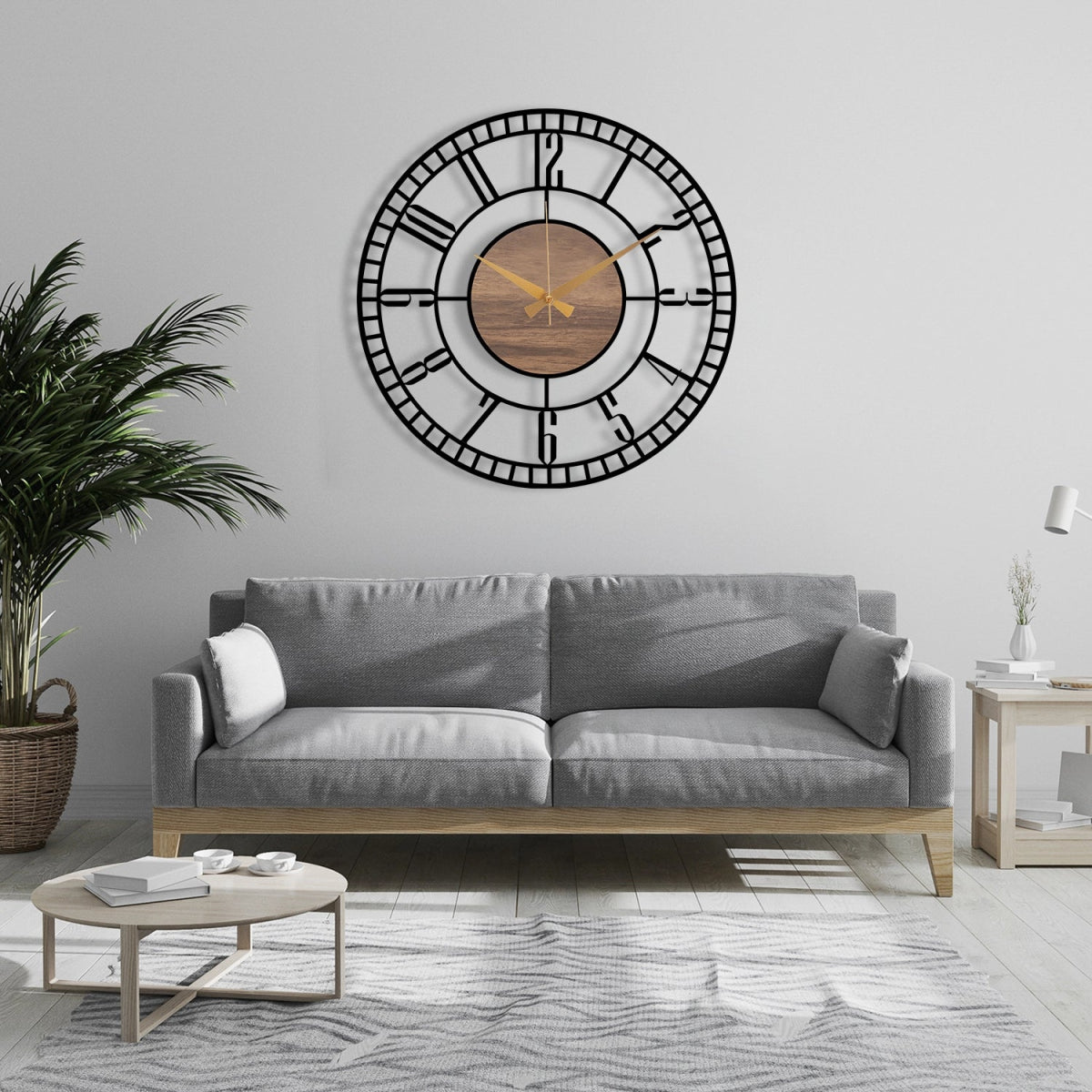 HOLLOW DECORATIVE METAL WALL CLOCK - BrossHome Metal Wall Art