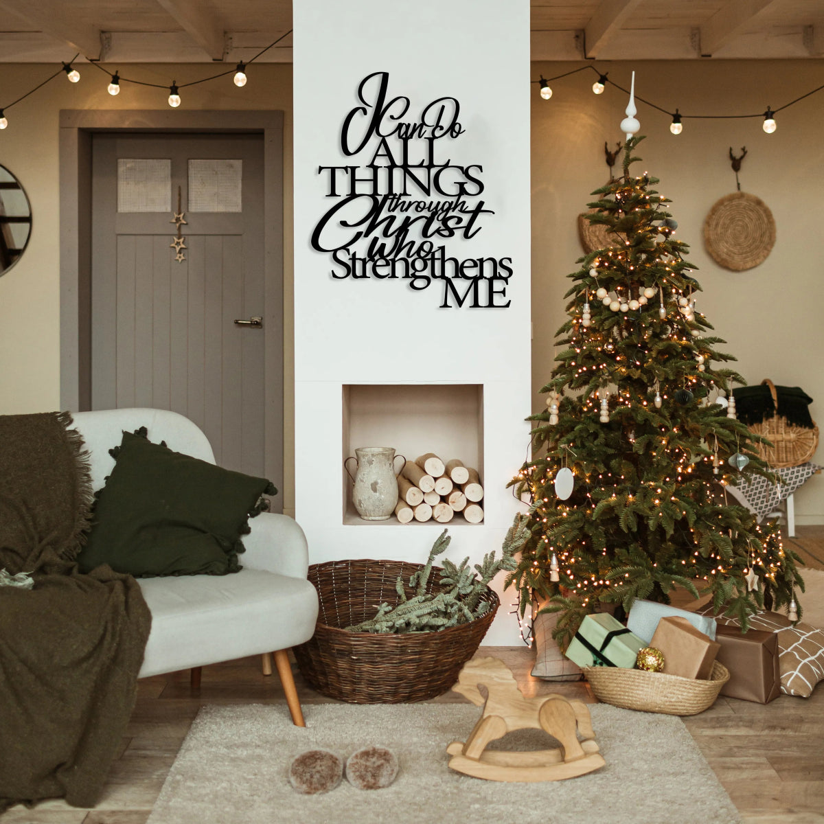 I Can Do All Things Through Christ Metal Wall Art - BrossHome Metal Wall Art