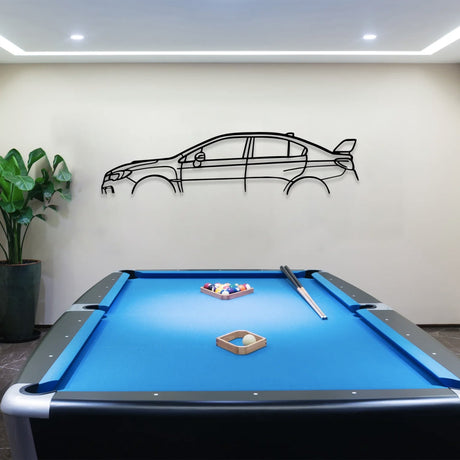 Impreza Wrx Sti Metal Car Silhouette Wall Art - BrossHome Metal Wall Art