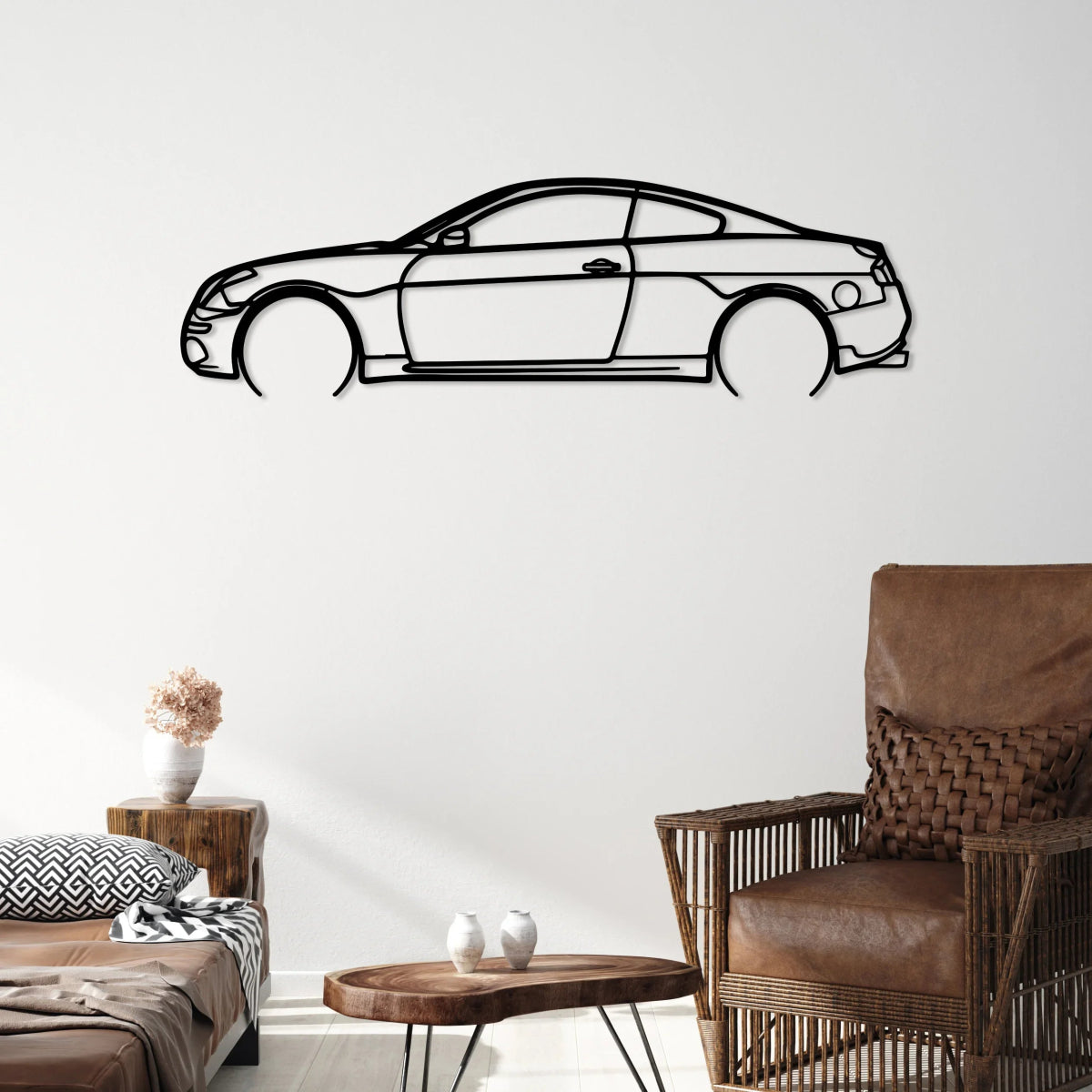 INFINITI G35 Car Metal Silhouette Wall Art - BrossHome Metal Wall Art