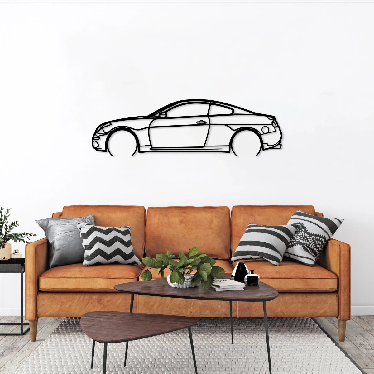 INFINITI G35 Car Metal Silhouette Wall Art - BrossHome Metal Wall Art