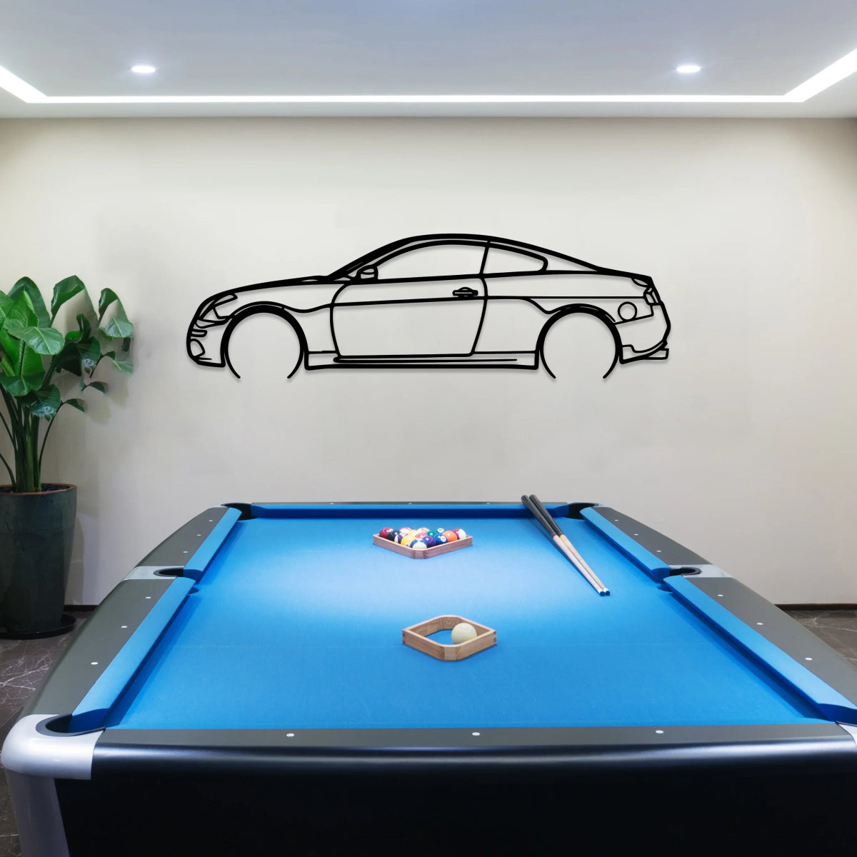 INFINITI G35 Car Metal Silhouette Wall Art - BrossHome Metal Wall Art