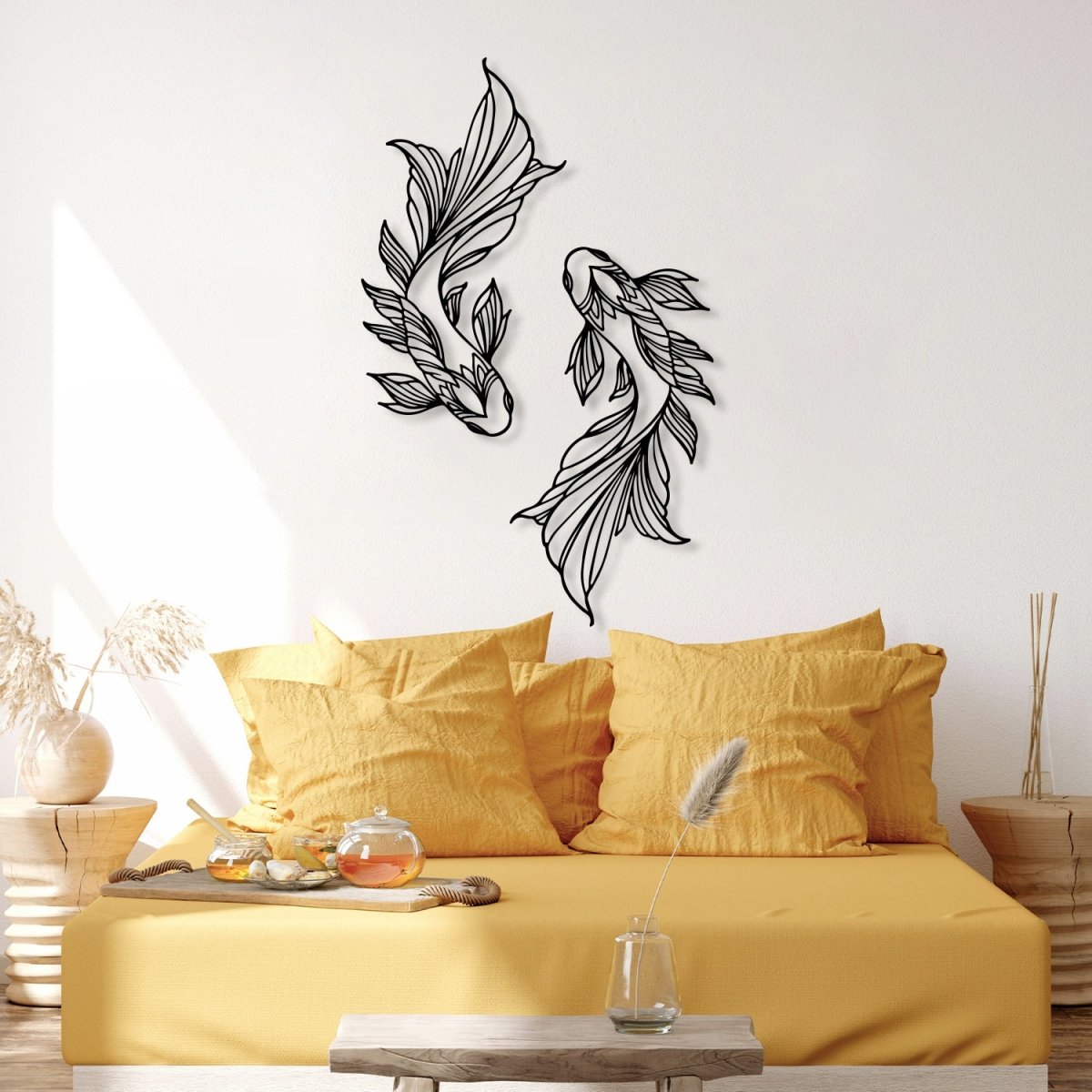 Koi Fish Metal Wall Art - BrossHome Metal Wall Art