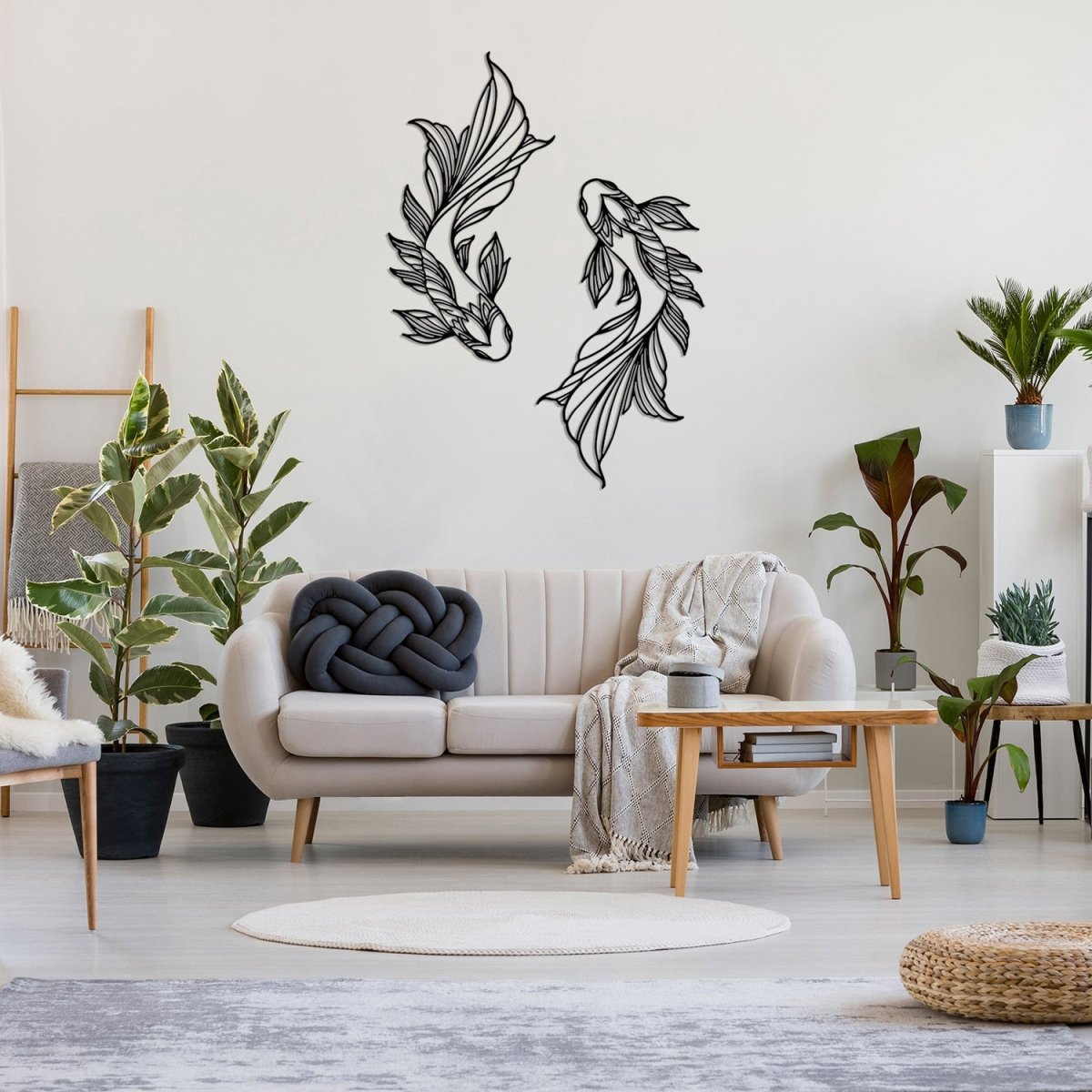 Koi Fish Metal Wall Art - BrossHome Metal Wall Art