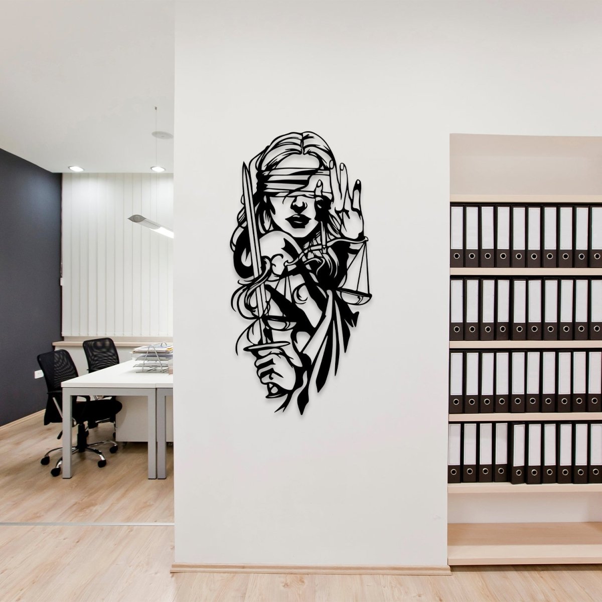 Lady of Justice Metal Wall Art - BrossHome Metal Wall Art