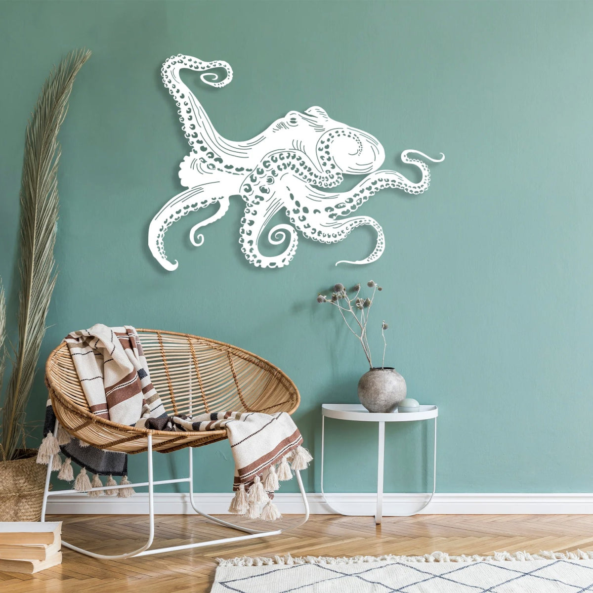 Large Metal Octopus Wall Art - BrossHome Metal Wall Art