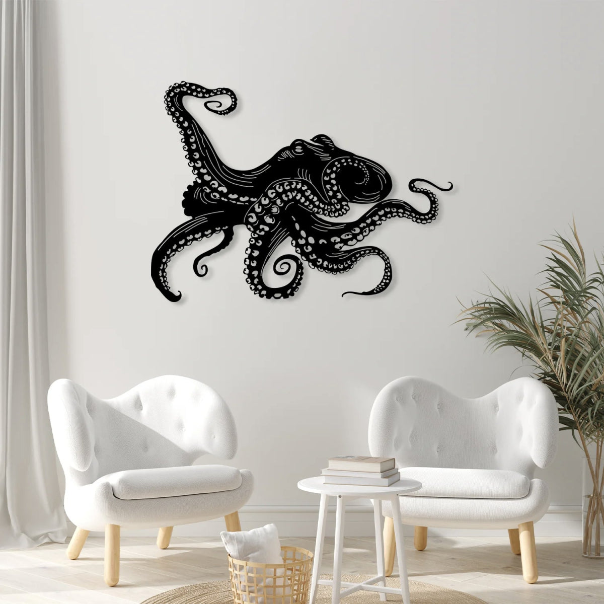 Large Metal Octopus Wall Art - BrossHome Metal Wall Art