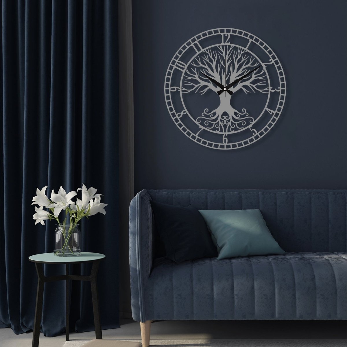 Large Tree of Life Wall Clock - BrossHome Metal Wall Art