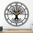 Large Tree of Life Wall Clock - BrossHome Metal Wall Art