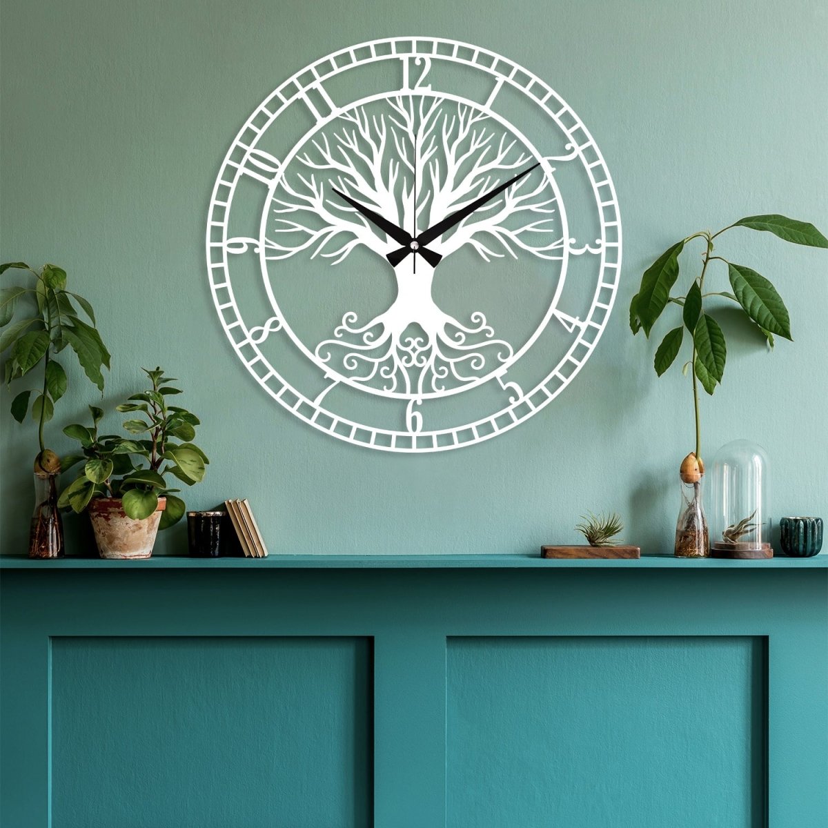 Large Tree of Life Wall Clock - BrossHome Metal Wall Art