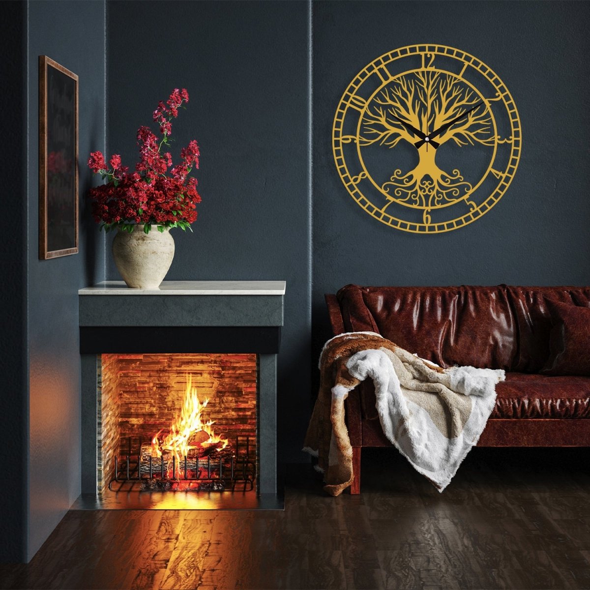 Large Tree of Life Wall Clock - BrossHome Metal Wall Art