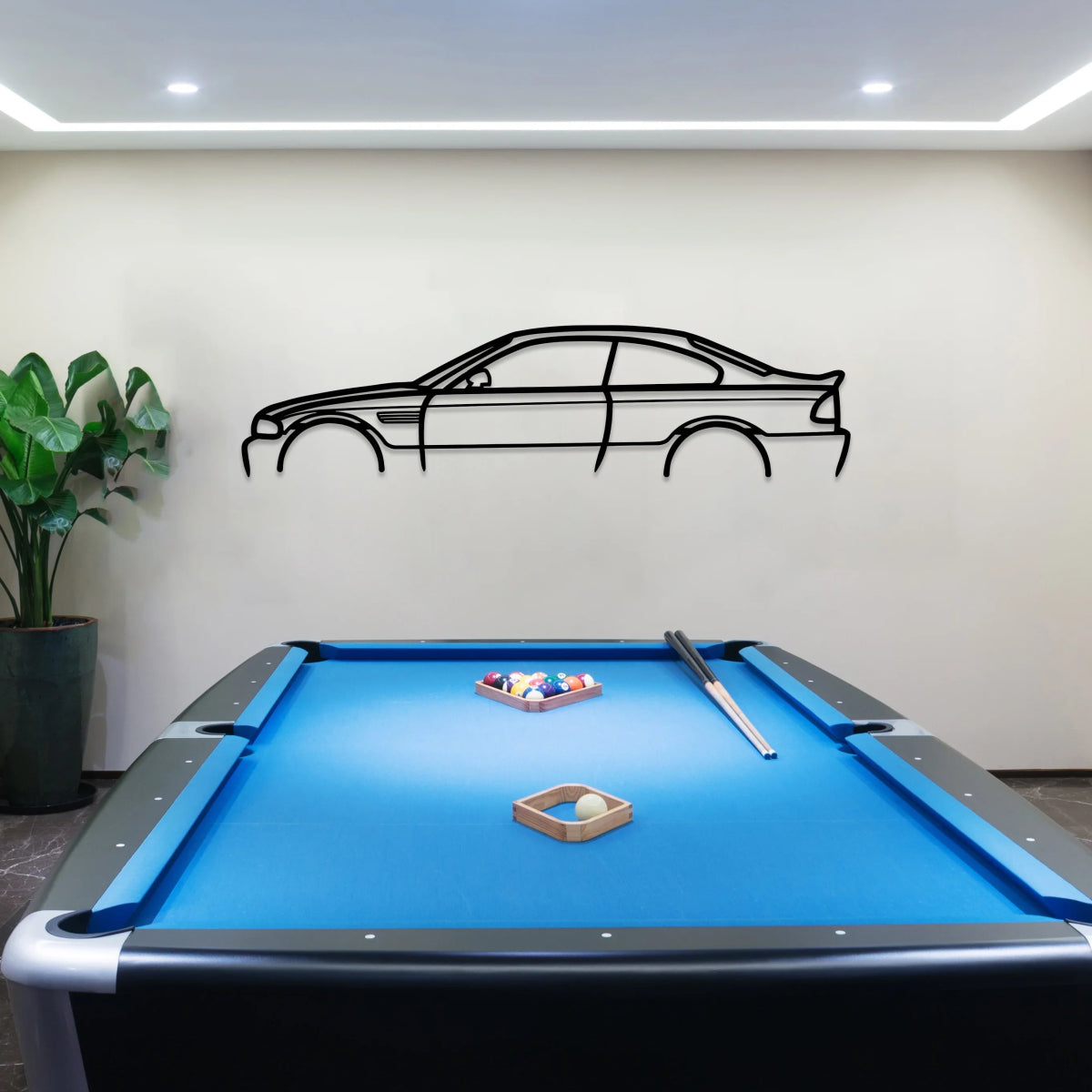 M3 Coupe Car Silhouette Wall Art - BrossHome Metal Wall Art