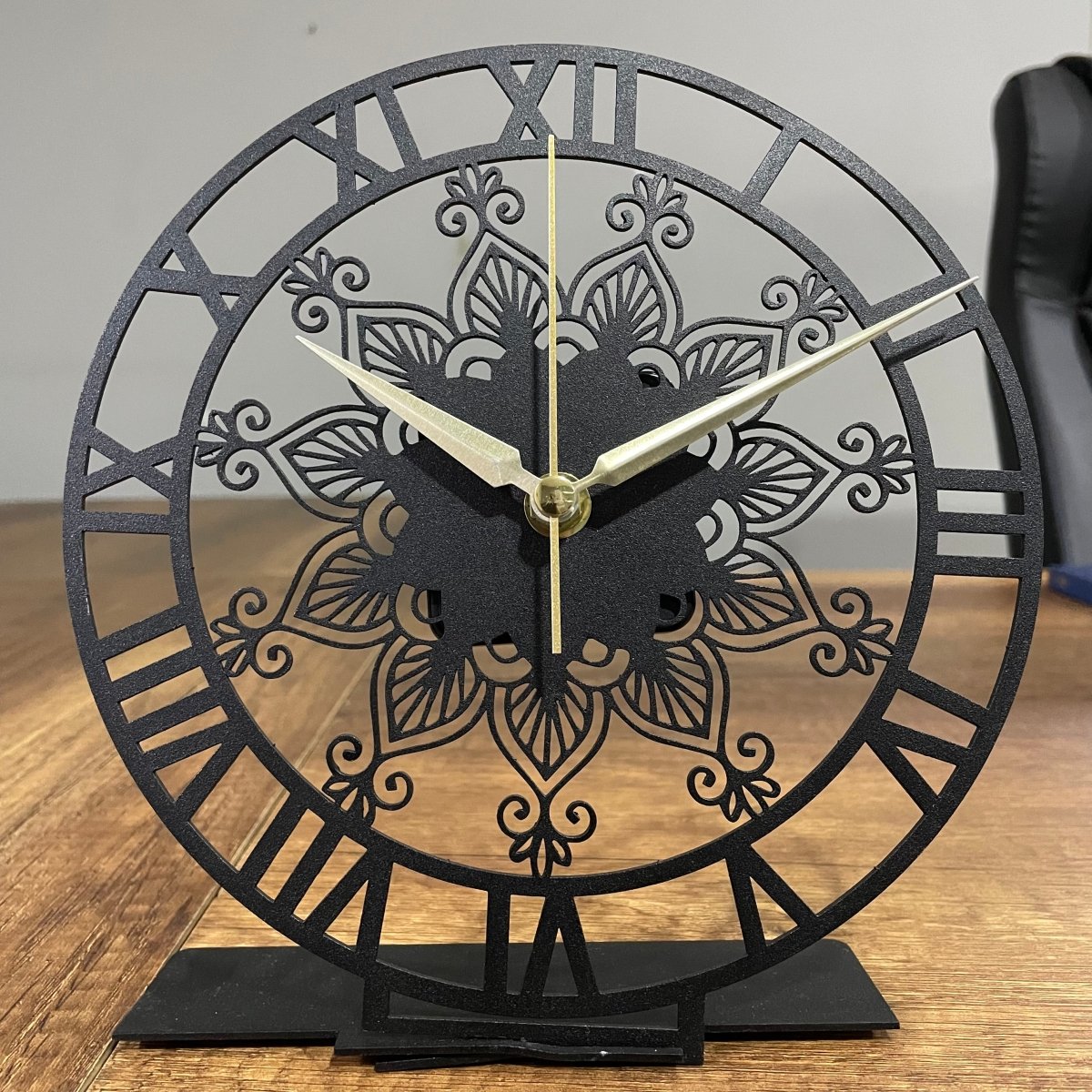Mandala Roman Desk Clock - BrossHome Metal Wall Art