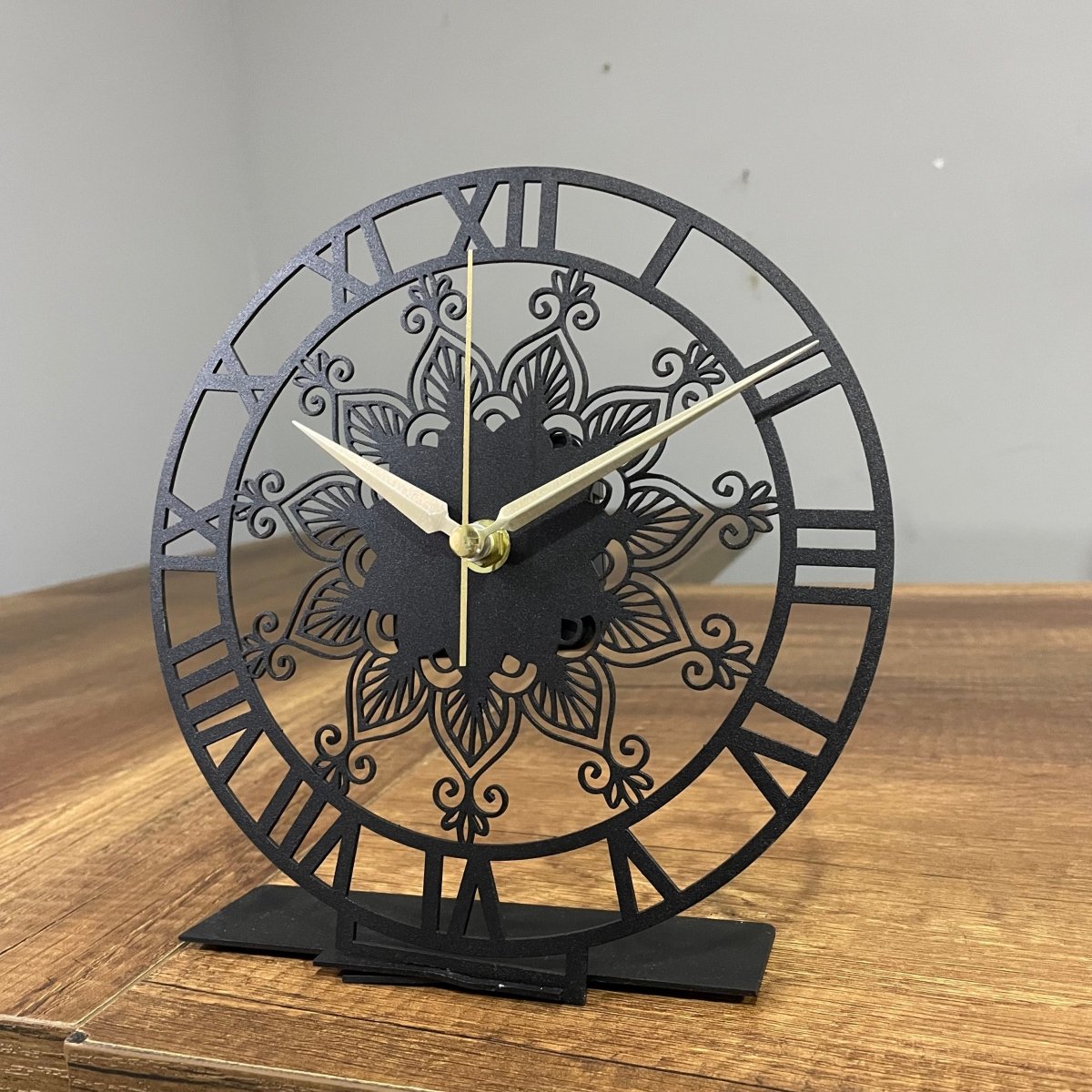 Mandala Roman Desk Clock - BrossHome Metal Wall Art