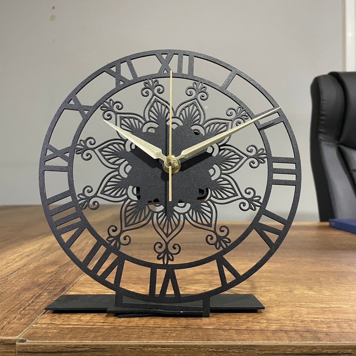 Mandala Roman Desk Clock - BrossHome Metal Wall Art