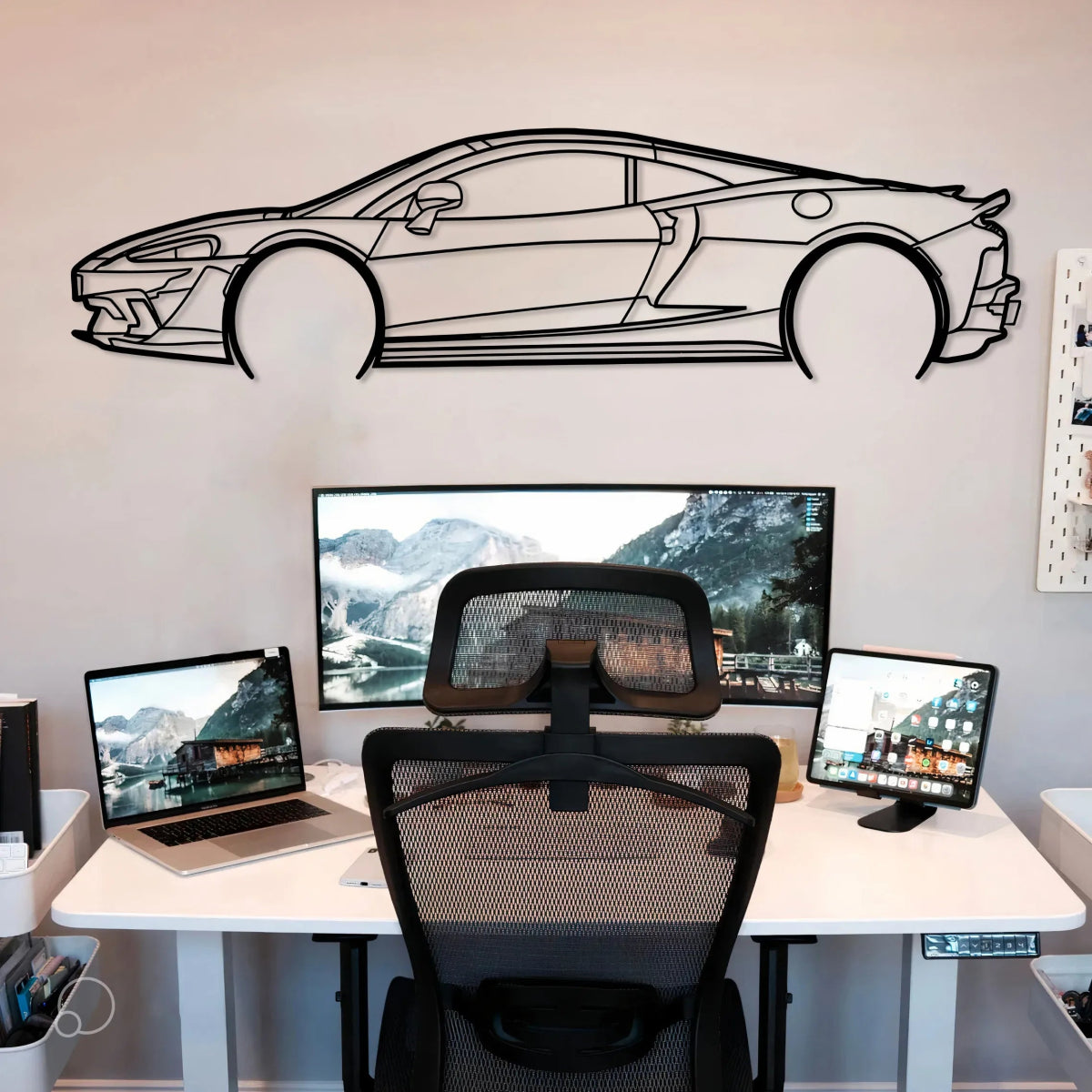 Mclaren Gt Car Silhouette Metal Wall Art - BrossHome Metal Wall Art