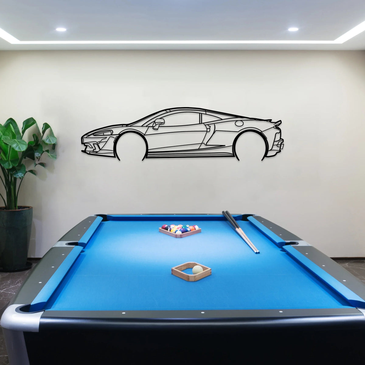 Mclaren Gt Car Silhouette Metal Wall Art - BrossHome Metal Wall Art